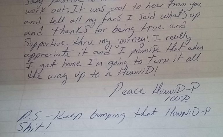 Hunnid-P Writes Letter to Fans