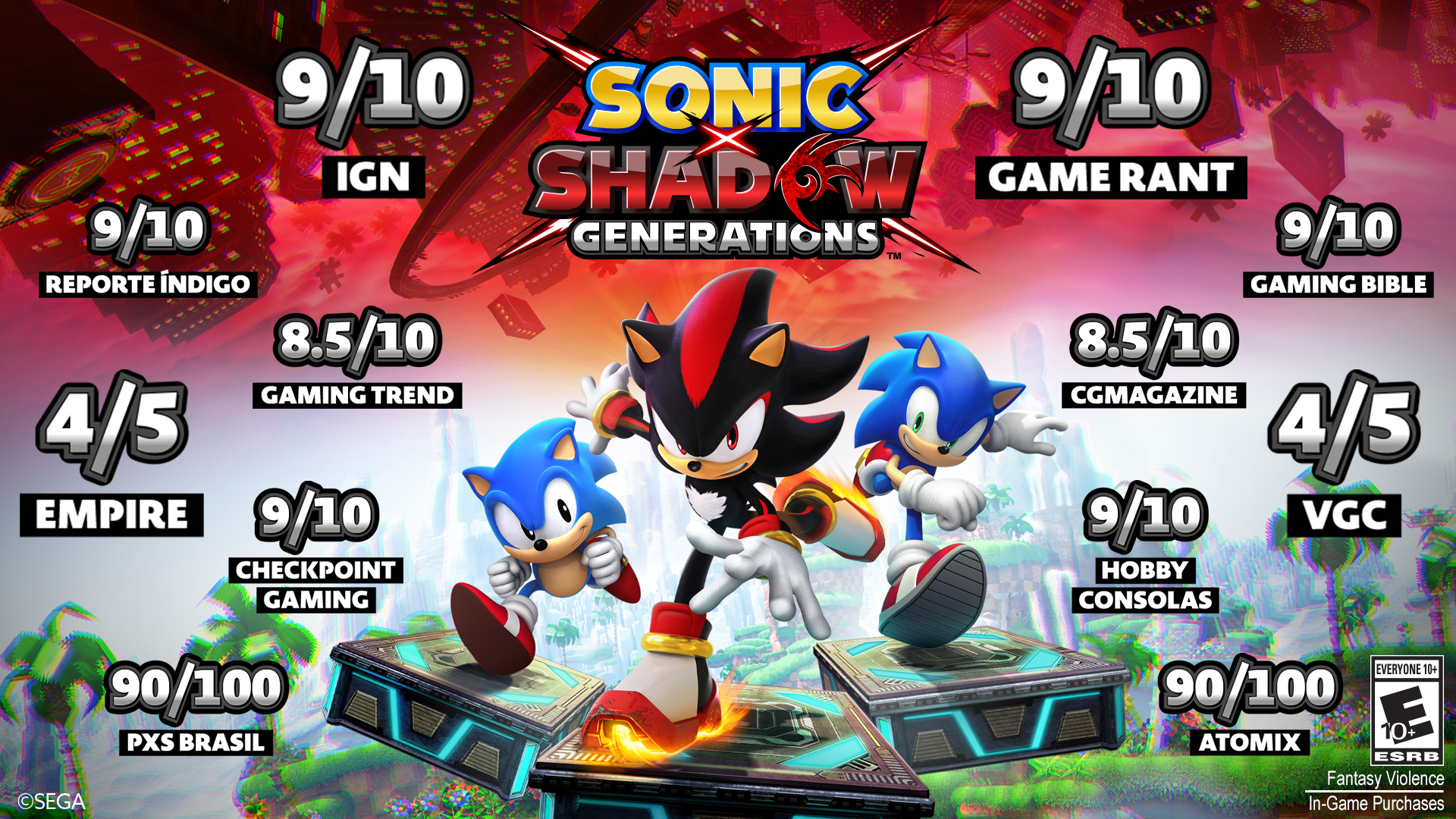 The Reviews Are In - SONIC X SHADOW GENERATIONS Receives Critical Acclaim From Major Critics