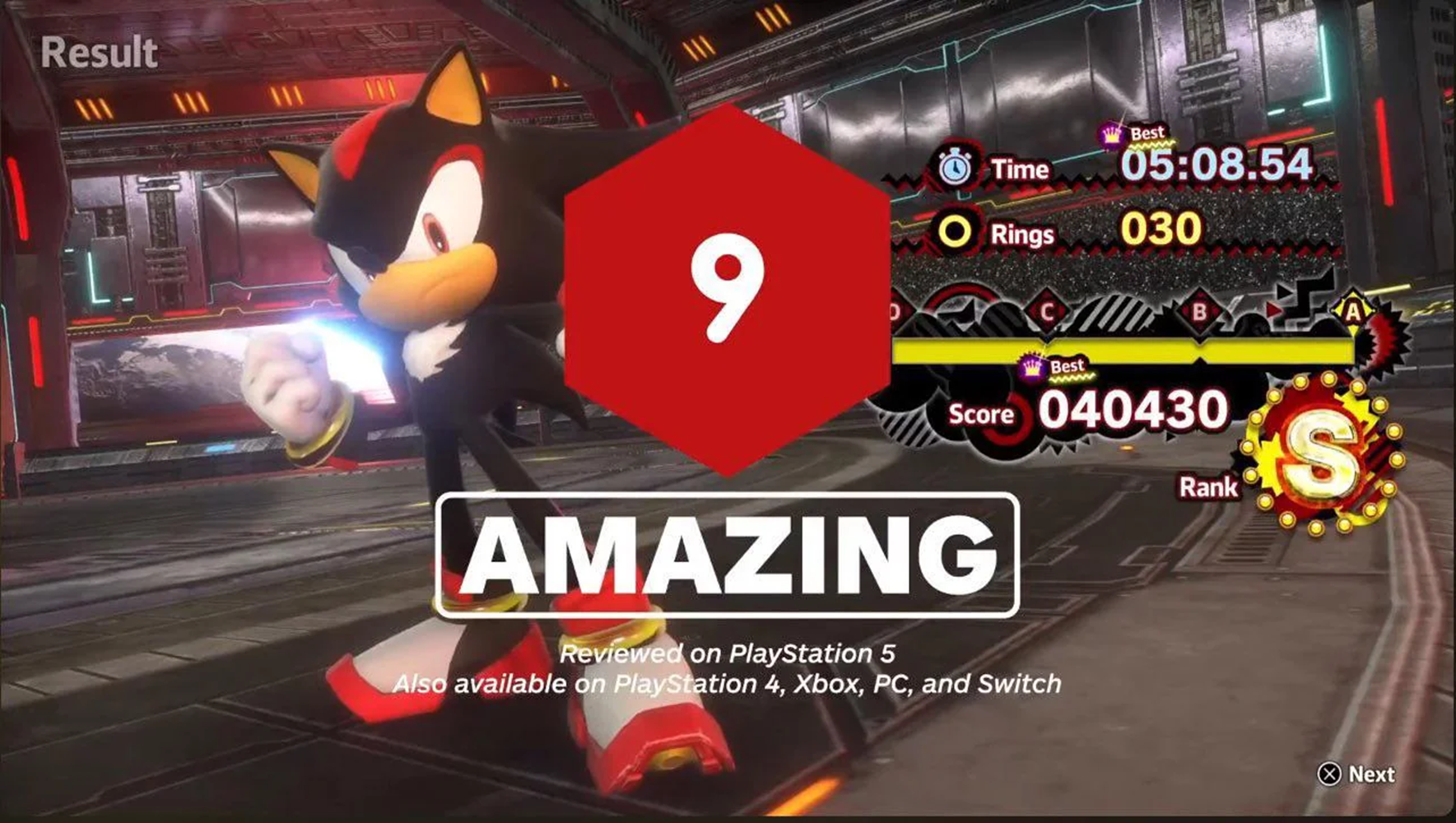 SONIC X SHADOW GENERATIONS Receives a 9/10 From IGN